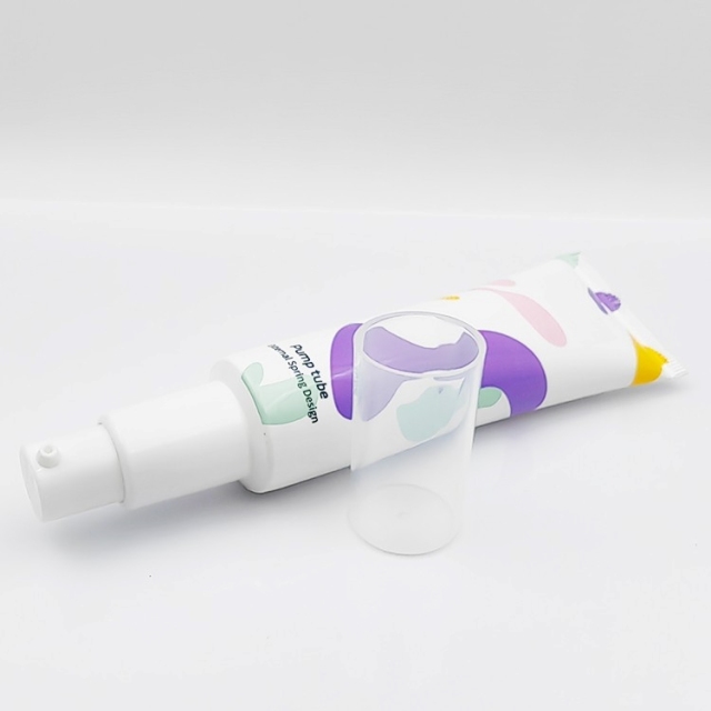 30ml cosmetic luxury cream airless pump tube skincare Screen Printing Cream Sunscreen Plastic Packaging Tube for eye cream