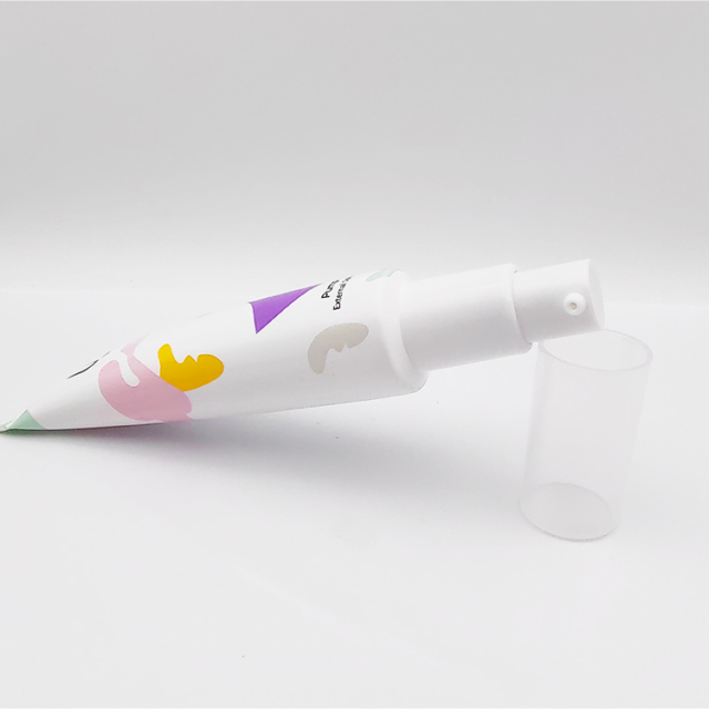 30ml cosmetic luxury cream airless pump tube skincare Screen Printing Cream Sunscreen Plastic Packaging Tube for eye cream