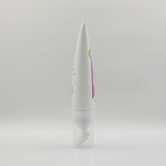 80ml Round Plastic Tube with Slanted TPE Brush Applicator for Facial Cleansing Screen Printing Massage silicone applicator tube