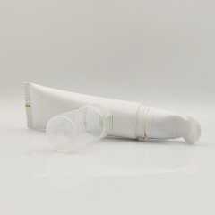 80ml Round Plastic Tube with Slanted TPE Brush Applicator for Facial Cleansing Screen Printing Massage silicone applicator tube