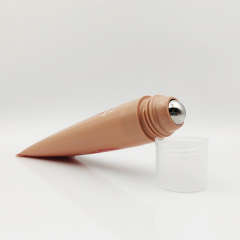 Luxury 20ml-80ml Mental Roller Ball hot stamping packaging tube eyes cosmetics eye cream tube with roller applicator