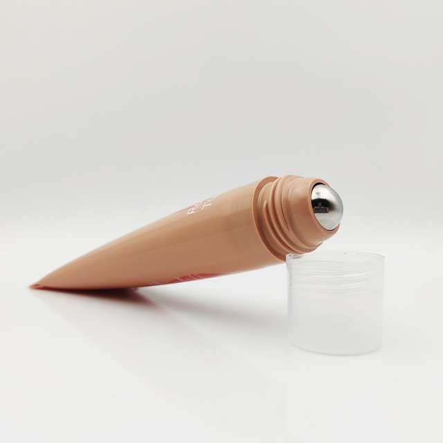 Luxury 20ml-80ml Mental Roller Ball hot stamping packaging tube eyes cosmetics eye cream tube with roller applicator