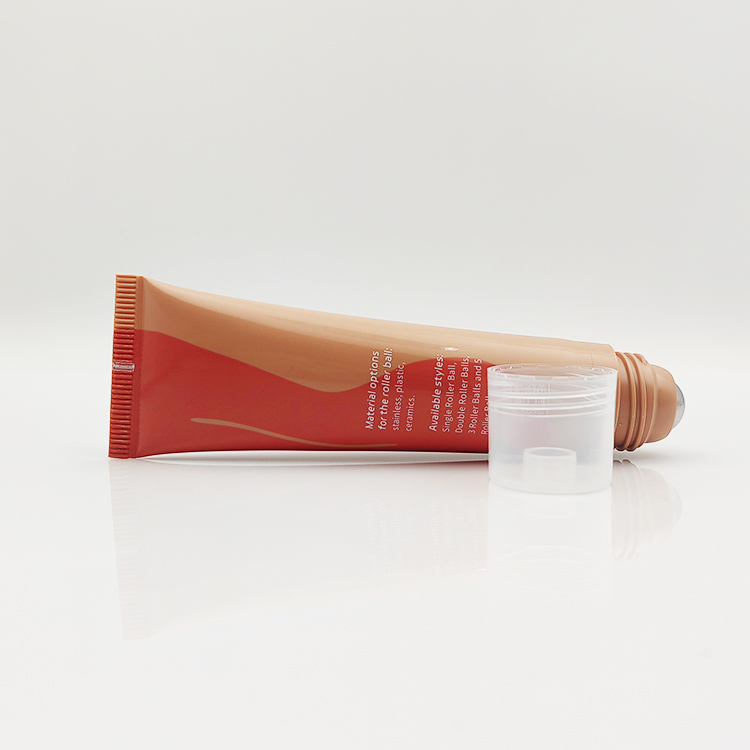 Luxury 20ml-80ml Mental Roller Ball hot stamping packaging tube eyes cosmetics eye cream tube with roller applicator