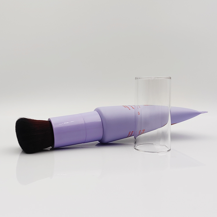 Newly Designed 50ml Spinning Brush Tubes with Brush Applicator screen printing package round plastic tube for cosmetics