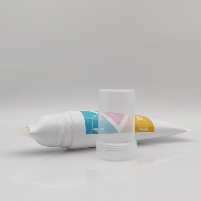 30ml Silicone Applicator Head with Soft Spatula Tip Tube Facial Massage Plastic Cosmetic Tube for Sleep Mask and lip gloss