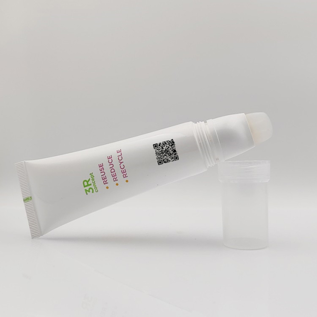 30ml Silicone Applicator Head with Soft Spatula Tip Tube Facial Massage Plastic Cosmetic Tube for Sleep Mask and lip gloss