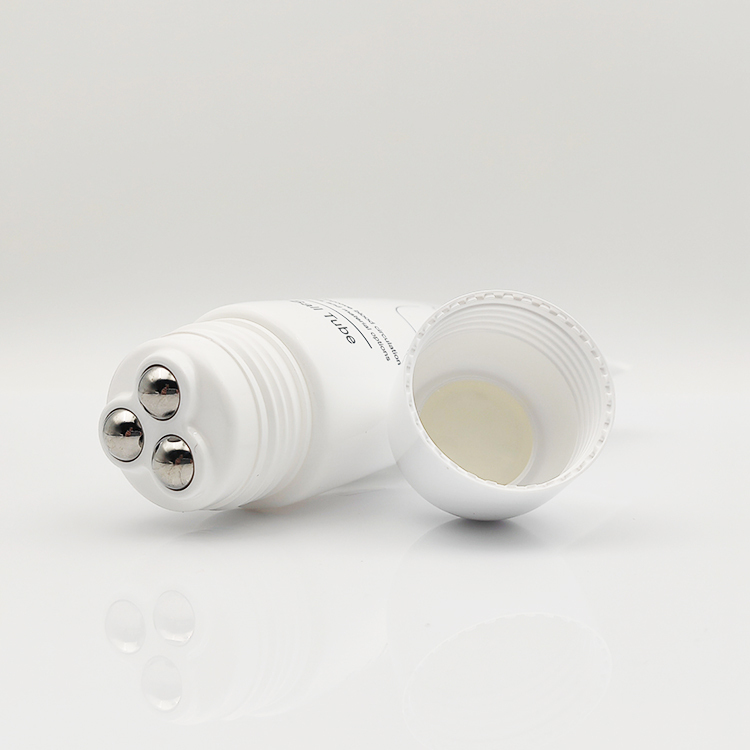 High-end 50ml empty cream squeeze tube with 3 or 5 roller ball Tube Massage lotion Cream serum Tube screen printing Packaging