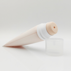 Stylish wholesale 20ml-80ml cosmetic sponge applicator tip tubes with Custom Logo and Screen Printing for liquid foundation
