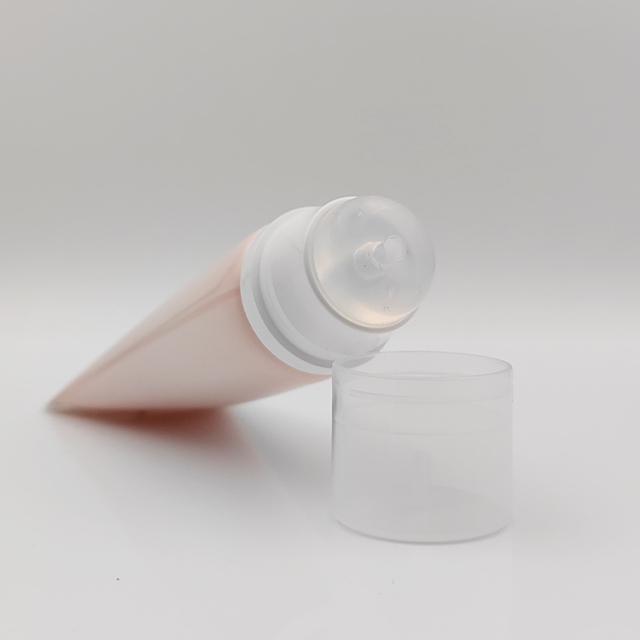 20ml-80ml Stylish silicone head Tube with Custom Logo and Screen Printing plastic tube with cosmetic silicone applicator