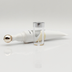 Luxury 15ml Roller Ball Tube packaging with alloy metal massage applicator eye cream massage tube 20ml ball cosmetic tube