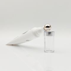 Luxury 15ml Roller Ball Tube packaging with alloy metal massage applicator eye cream massage tube 20ml ball cosmetic tube