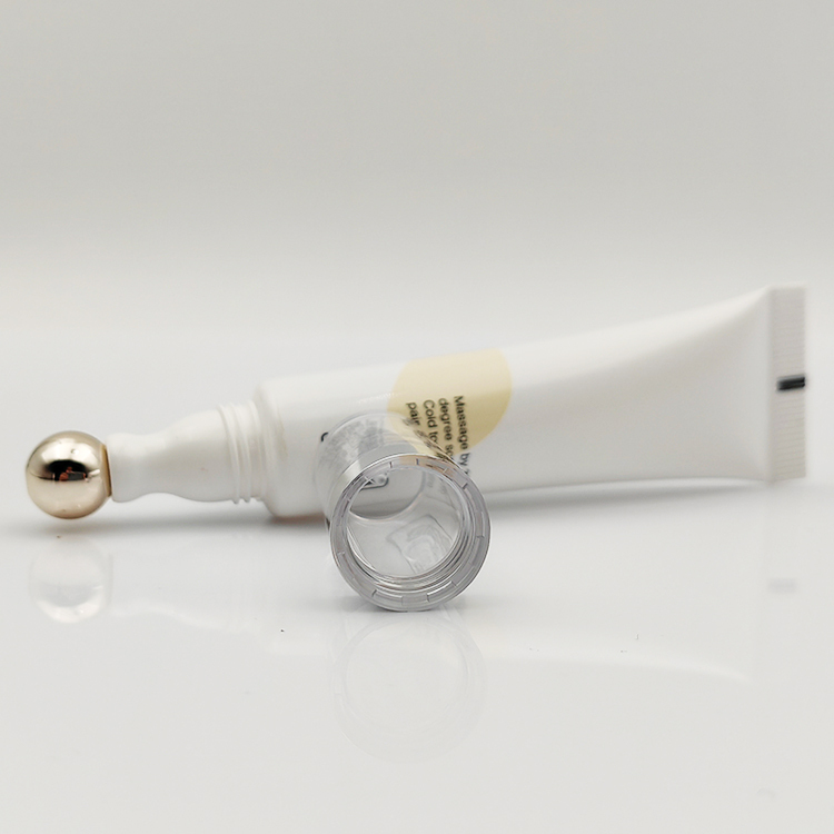 Luxury 15ml Roller Ball Tube packaging with alloy metal massage applicator eye cream massage tube 20ml ball cosmetic tube