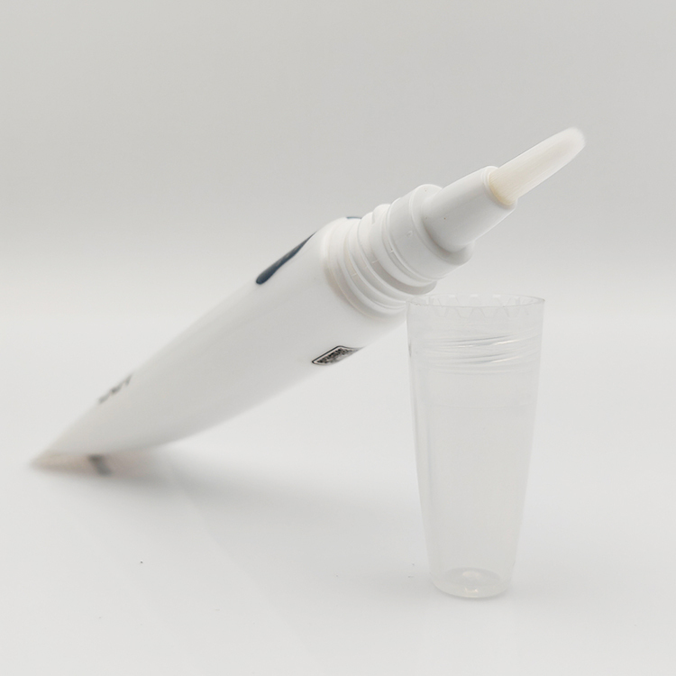 Wholesale 15ml PBT brush applicator tube soft squeeze screen printing lip gloss containers tube empty brow gel tubes with brush