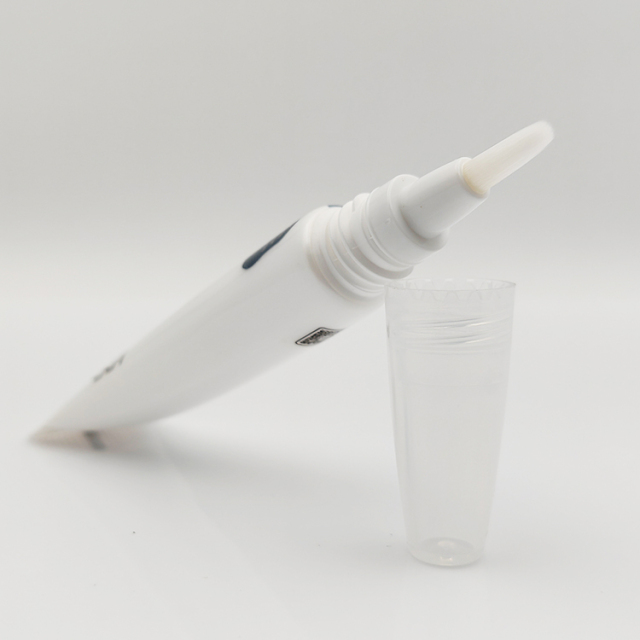 Wholesale 15ml PBT brush applicator tube soft squeeze screen printing lip gloss containers tube empty brow gel tubes with brush