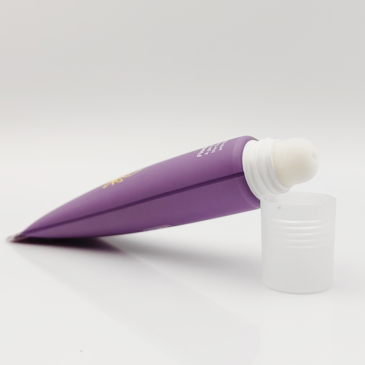 Best selling 20ml Flocking Tip applicator tube soft squeeze screen printing lip gloss tube empty wholesale lip gloss tubes
