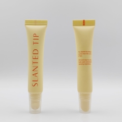 Customized wholesale 10ml lip gloss tube Screen Printing Packaging for Cosmetic empty Plastic Tubes with slanted lip applicator