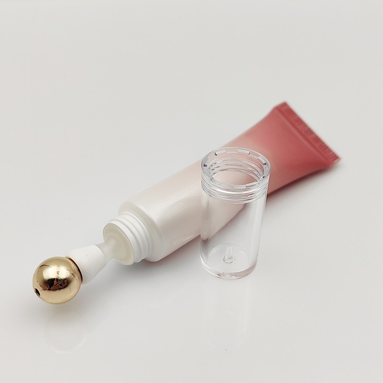 High-end 10ml Roller Ball Thin Tube Massage Squeeze Eye Cream Tubes Packaging with Lid For Dark Circles