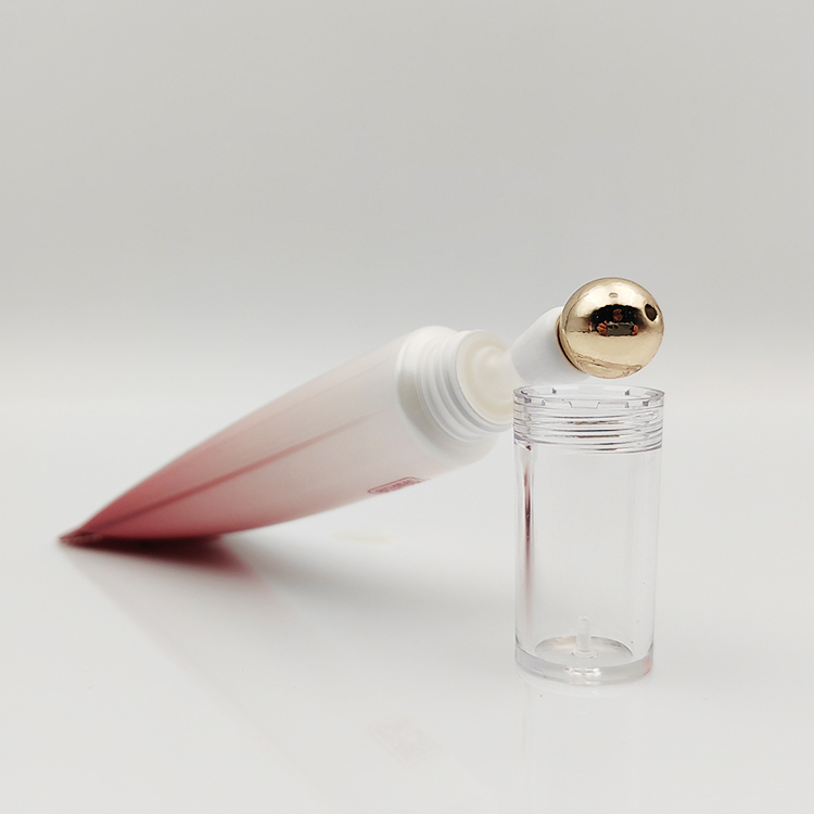 High-end 10ml Roller Ball Thin Tube Massage Squeeze Eye Cream Tubes Packaging with Lid For Dark Circles