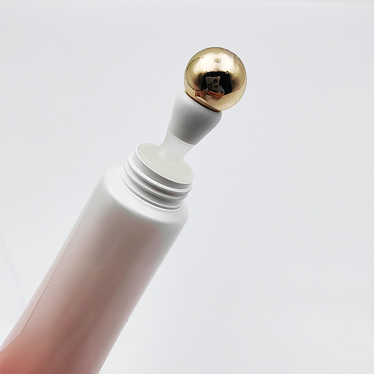 High-end 10ml Roller Ball Thin Tube Massage Squeeze Eye Cream Tubes Packaging with Lid For Dark Circles