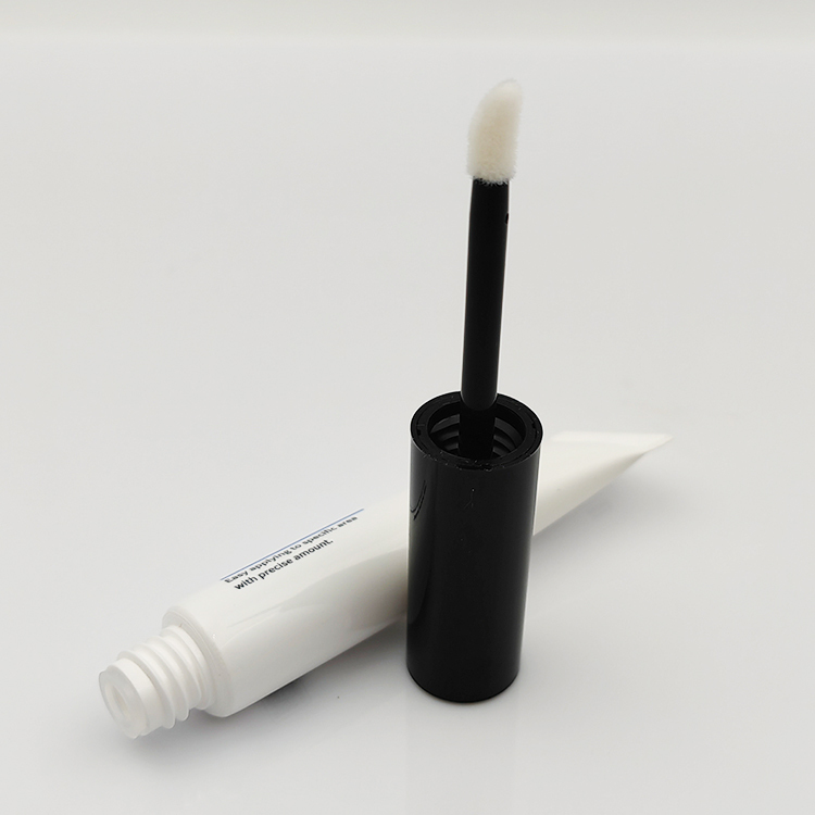 Hot sell 5ml soft squeeze screen printing empty lip gloss container with brush lip gloss tube with plastic applicator