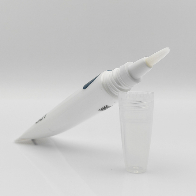 Special designed Mini 5ml PBT brush applicator tube soft squeeze screen printing eyebrow gel lip gloss squeeze tubes with brush