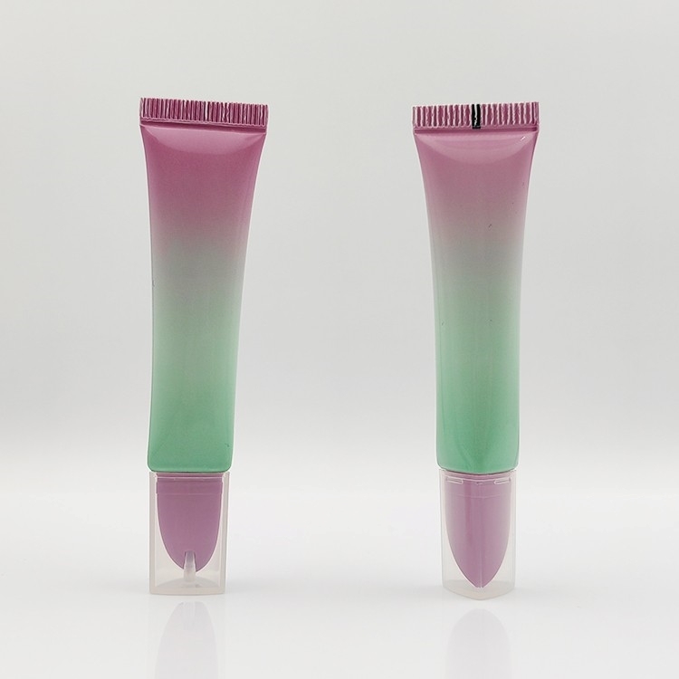 Triangular Plastic LDPE empty cosmetics lip cream gel squeeze tubes lip gloss tube for lipstick lip balm Packaging with logo