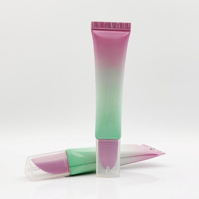 Triangular Plastic LDPE empty cosmetics lip cream gel squeeze tubes lip gloss tube for lipstick lip balm Packaging with logo