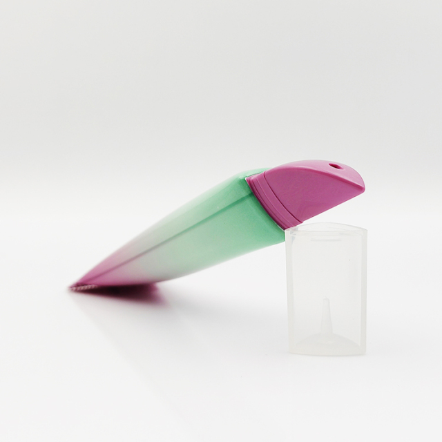 Triangular Plastic LDPE empty cosmetics lip cream gel squeeze tubes lip gloss tube for lipstick lip balm Packaging with logo