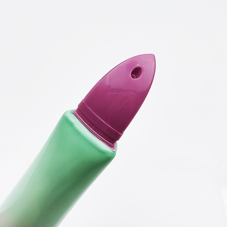 Triangular Plastic LDPE empty cosmetics lip cream gel squeeze tubes lip gloss tube for lipstick lip balm Packaging with logo