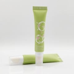 15ml Slanted Flocking Tip applicator tube soft squeeze screen printing label custom lip gloss squeeze tubes with logo