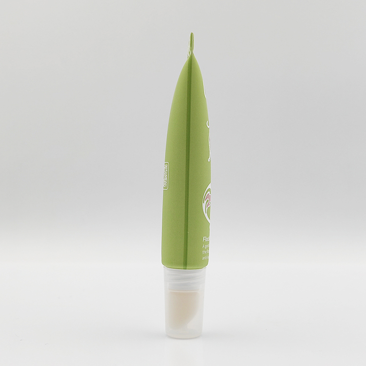 15ml Slanted Flocking Tip applicator tube soft squeeze screen printing label custom lip gloss squeeze tubes with logo