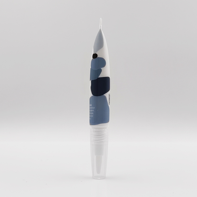 Stylish 20ml PBT brush applicator tube soft squeeze screen printing for eyebrow gel cosmetic container pen lip gloss tubes