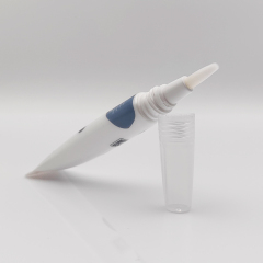 Stylish 20ml PBT brush applicator tube soft squeeze screen printing for eyebrow gel cosmetic container pen lip gloss tubes