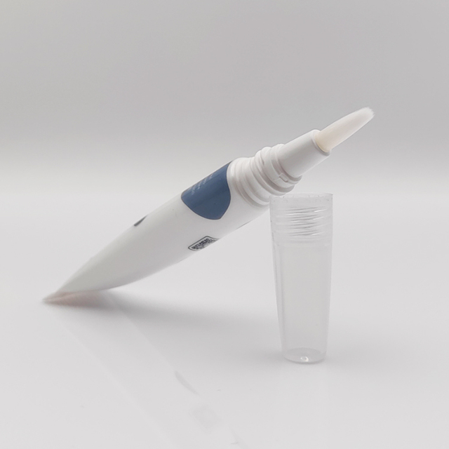 Stylish 20ml PBT brush applicator tube soft squeeze screen printing for eyebrow gel cosmetic container pen lip gloss tubes