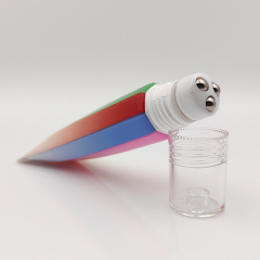 High-end eye cream massage tube 20ml ball cosmetic 3 Metal Bead Roller Balls Octagonal cosmet Tube eye serum Packaging