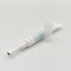 Hot sell 10ml Spot Tip Tube with Mental Roller ball Packaging with Single Steel Ball for eye cream ointment massage hot tube