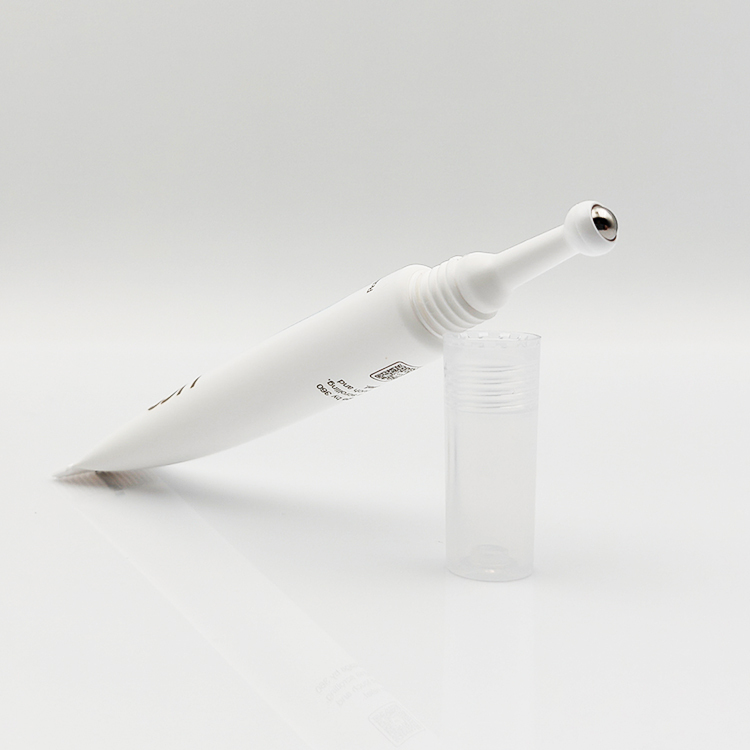 Hot sell 10ml Spot Tip Tube with Mental Roller ball Packaging with Single Steel Ball for eye cream ointment massage hot tube
