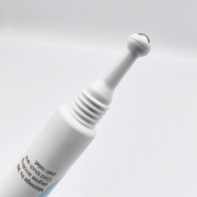 Hot sell 10ml Spot Tip Tube with Mental Roller ball Packaging with Single Steel Ball for eye cream ointment massage hot tube