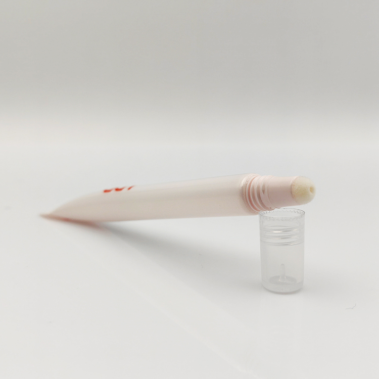 2ml Flocking Tip Tube lip gloss container cosmetic packaging hot stamping liquid concealer sponge applicator cosmetic tube D10 Diameter supper thin tube