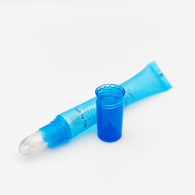 Stylish 10ml Slanted Tip tube soft squeeze screen printing lipstick tubes with customized logo mini lip gloss samples tubes