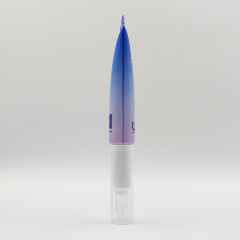 Customized 15ml Soft Spatula Cosmetic Plastic packing Tube lip gloss nail polish tube with silicone brush applicator