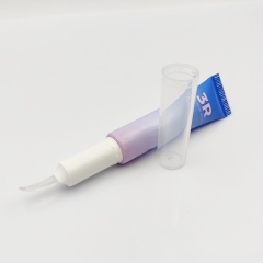 Customized 15ml Soft Spatula Cosmetic Plastic packing Tube lip gloss nail polish tube with silicone brush applicator