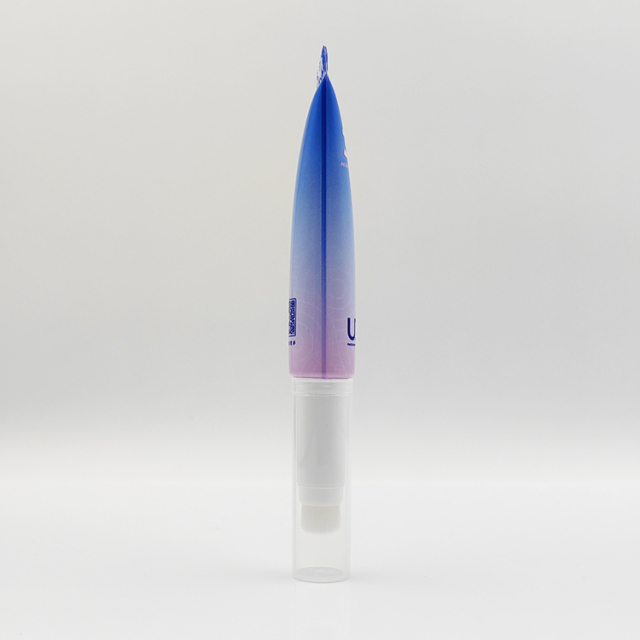 Luxury 10ml PBT brush applicator tube soft squeeze screen printing lip gloss containers tube
