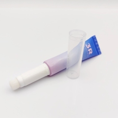 Luxury 10ml PBT brush applicator tube soft squeeze screen printing lip gloss containers tube
