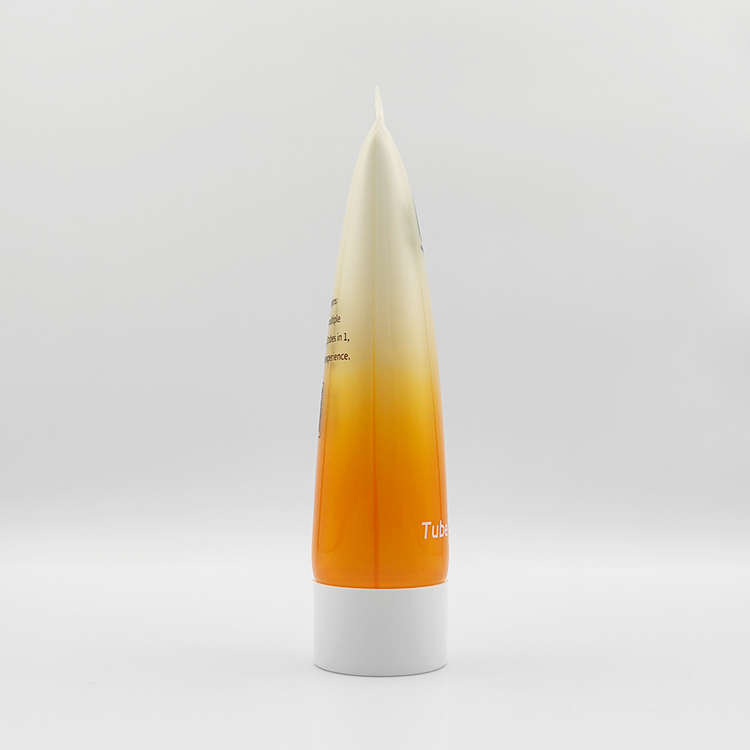 Newly Designed 2 in 1 dual chamber cosmetics Tube in Tube Soft Plastic Packaging Cream Squeeze Container for sunscreen lotion