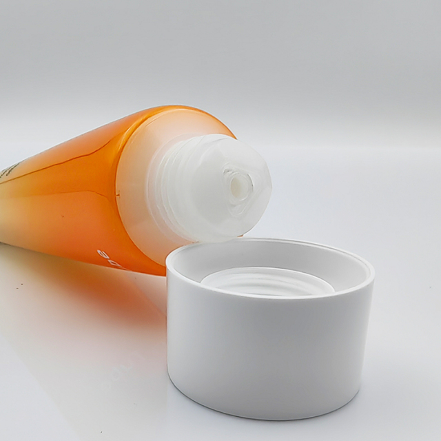 Newly Designed 2 in 1 dual chamber cosmetics Tube in Tube Soft Plastic Packaging Cream Squeeze Container for sunscreen lotion