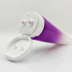 Newly designed 200ml 2 in 1 tube Empty Plastic dual chamber cosmetic tube Packaging lotion squeeze soft screen printing tube