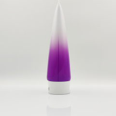 Newly designed 200ml 2 in 1 tube Empty Plastic dual chamber cosmetic tube Packaging lotion squeeze soft screen printing tube