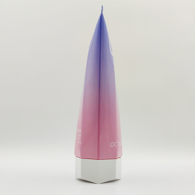 Unique Designed 250ml Empty Soft Tube With top screw cap octagonal cover hand cream packaging for shower gel and body lotion