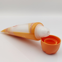 Innovative 100ml Tube In Tube Flower-shaped Orifice Design Empty Plastic Cosmetic Screen Printing dual chamber tube